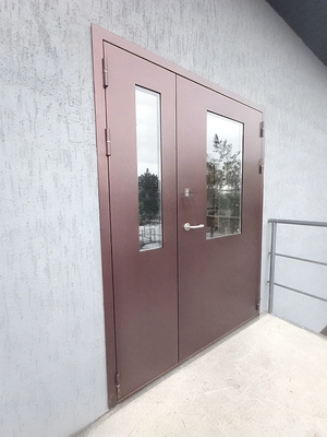 Остекленная полуторная дверь